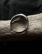 Men's Square Cushion Pet Keepsake/Memorial Ring - Fallen Whiskers