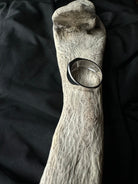 Men's Square Cushion Pet Keepsake/Memorial Ring - Fallen Whiskers