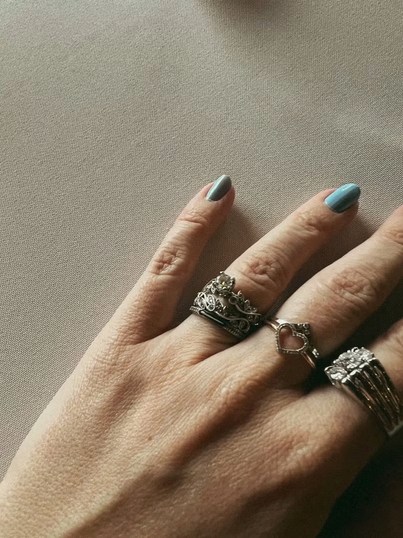Minimal Band & Stone Pet Keepsake/Memorial Ring - Fallen Whiskers