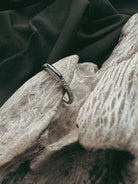 Minimal Band & Stone Pet Keepsake/Memorial Ring - Fallen Whiskers