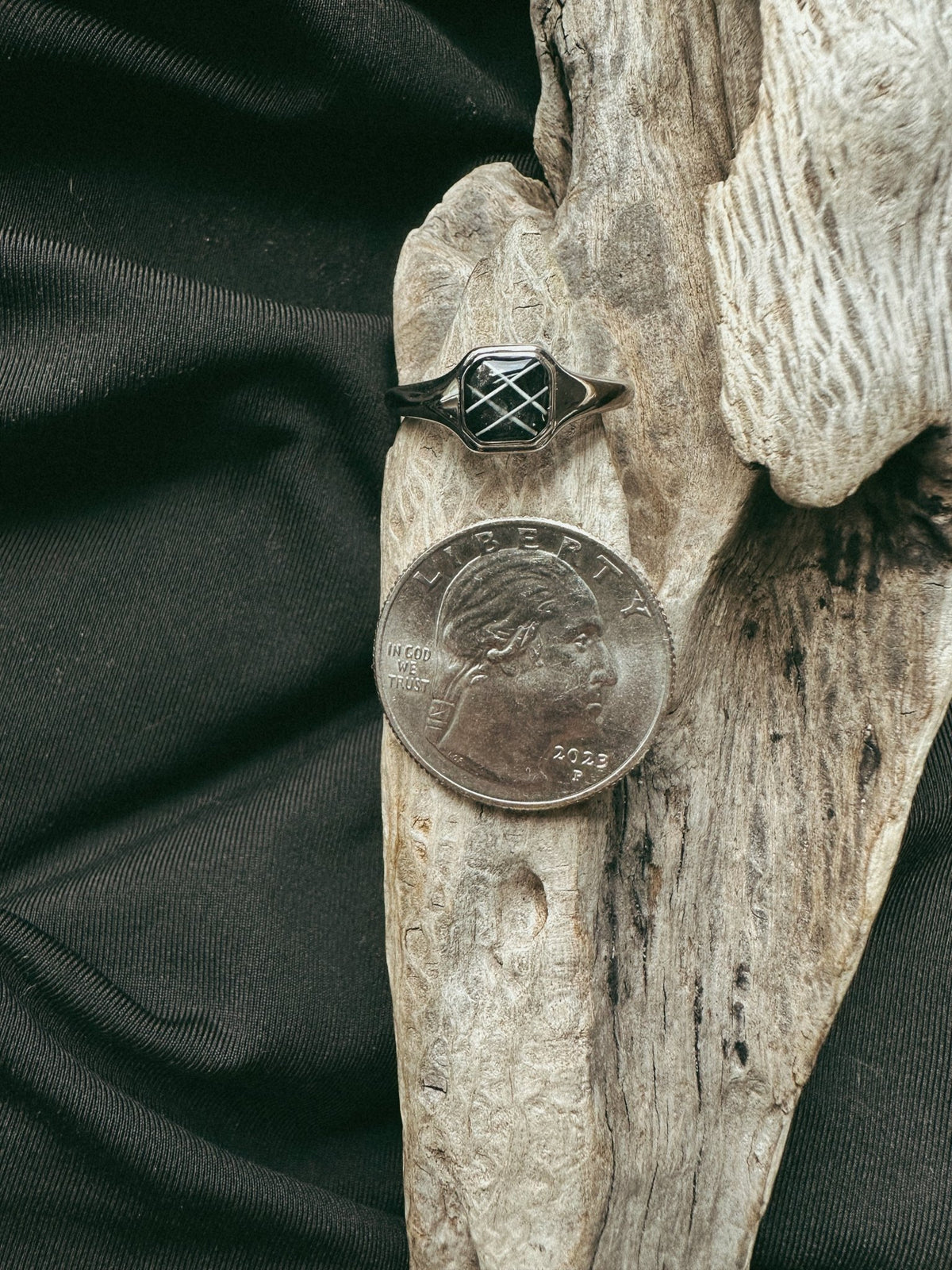Minimal Square Keepsake/Memorial Ring - Fallen Whiskers Jewelry