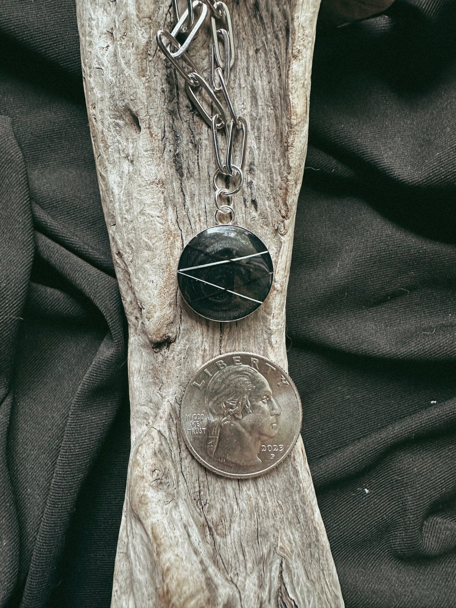Paperclip & Round Pet Keepsake/Memorial Pendant - Fallen Whiskers