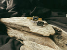 Rectangle and Textured Band Keepsake/Memorial Ring - Fallen Whiskers Jewelry