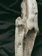 Rectangle Fluted Band Keepsake/Memorial Ring - Fallen Whiskers Jewelry