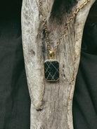 Rectangle Gold Plated Pet Keepsake/Memorial Pendant - Fallen Whiskers