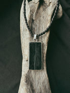 Rectangle Pet Keepsake/Memorial Pendant with Leather Cord - Fallen Whiskers