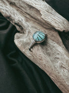 Round CZ Stone Sterling Silver Pet Keepsake/Memorial Ring - Fallen Whiskers