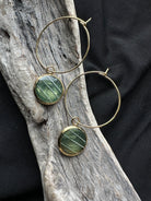 Round Gold Plated Pet Keepsake/Memorial Hoop Earrings - Fallen Whiskers