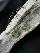 Round Gold Plated Pet Keepsake/Memorial Hoop Earrings - Fallen Whiskers