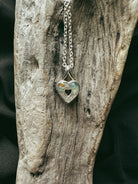 Secretly Set Heart Cremains Pet Memorial Pendant - Fallen Whiskers Jewelry