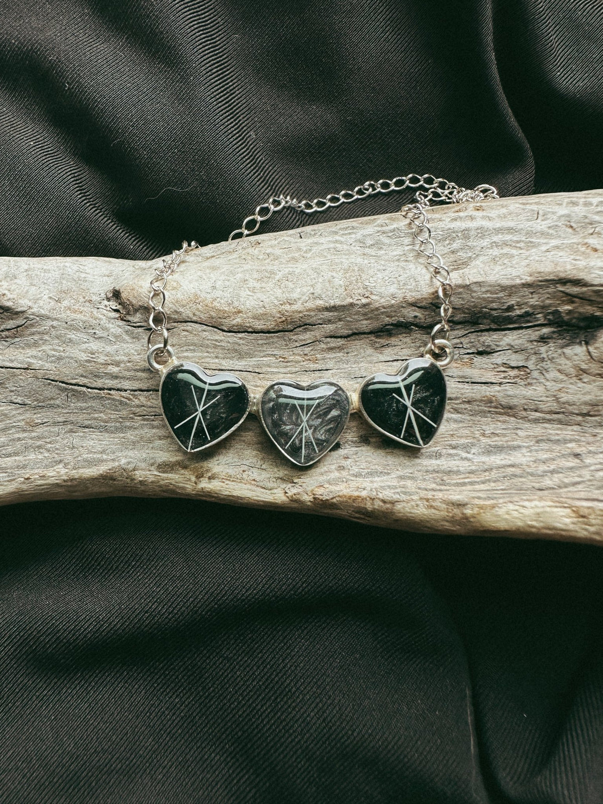 Sterling Silver 3 Hearts Pet Keepsake/Memorial Pendant - Fallen Whiskers Jewelry