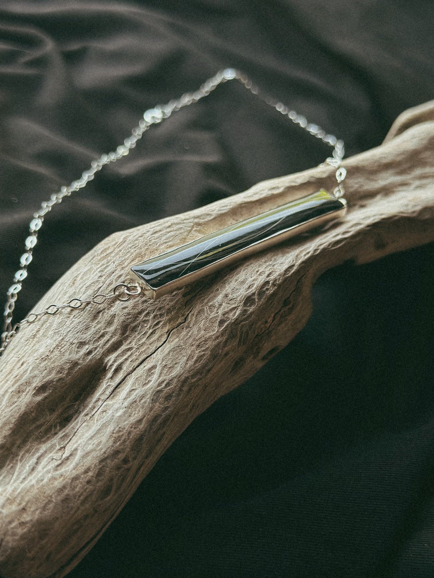 Sterling Silver Bar Pet Keepsake/Memorial Pendant - Fallen Whiskers