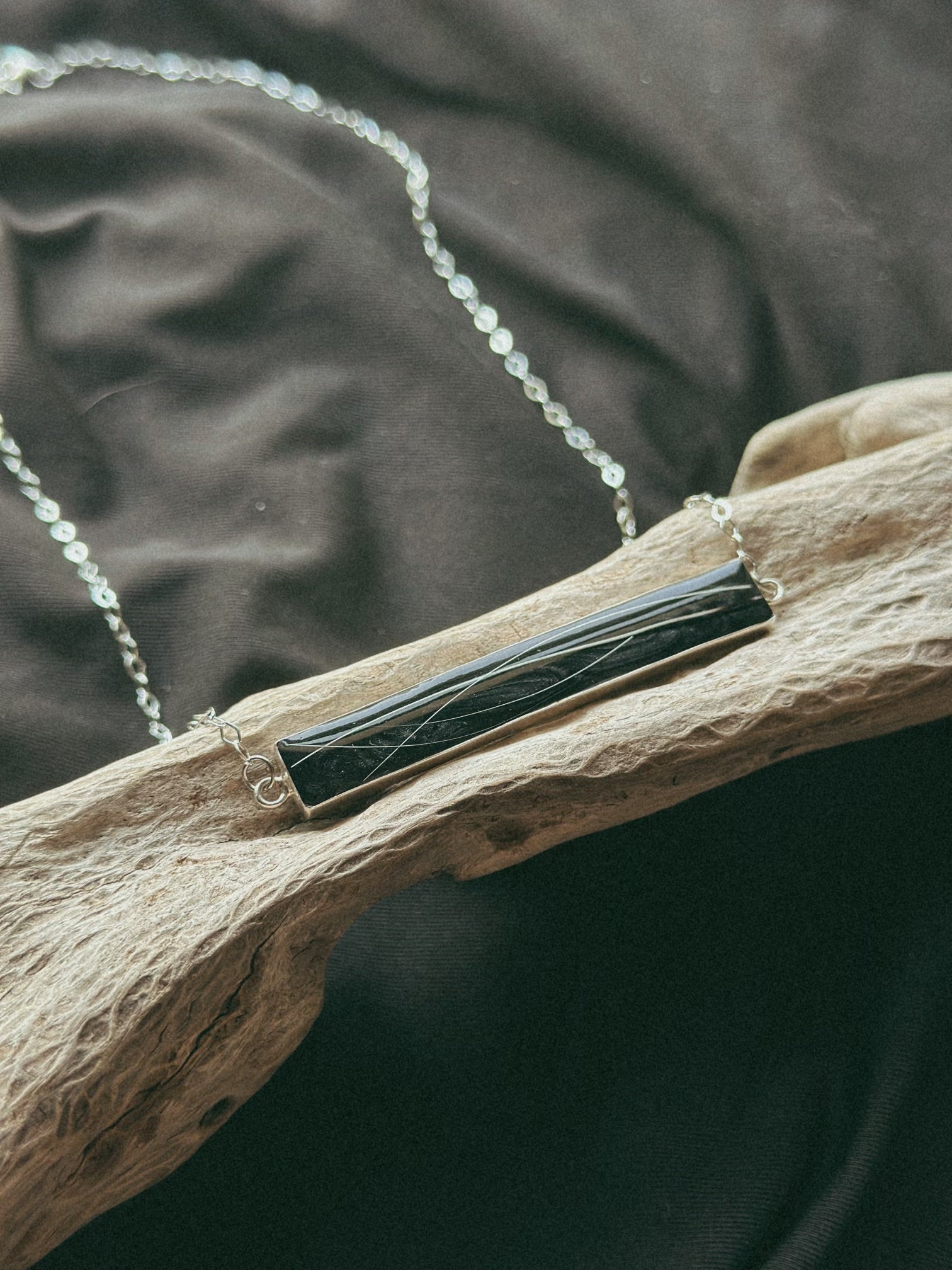 Sterling Silver Bar Pet Keepsake/Memorial Pendant - Fallen Whiskers