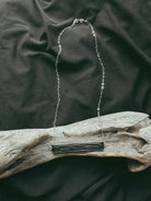 Sterling Silver Bar Pet Keepsake/Memorial Pendant - Fallen Whiskers