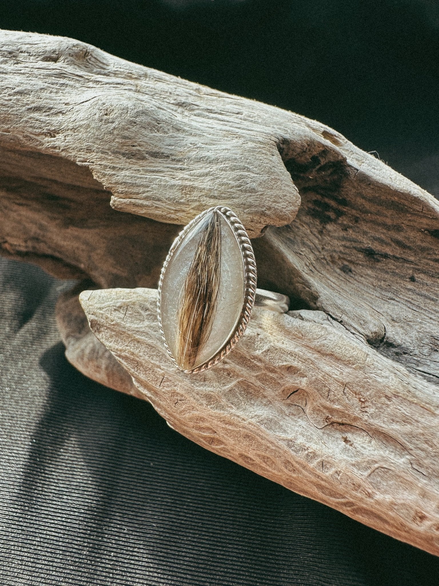 Sterling Silver Marquise Pet Keepsake/Memorial Rings - Fallen Whiskers
