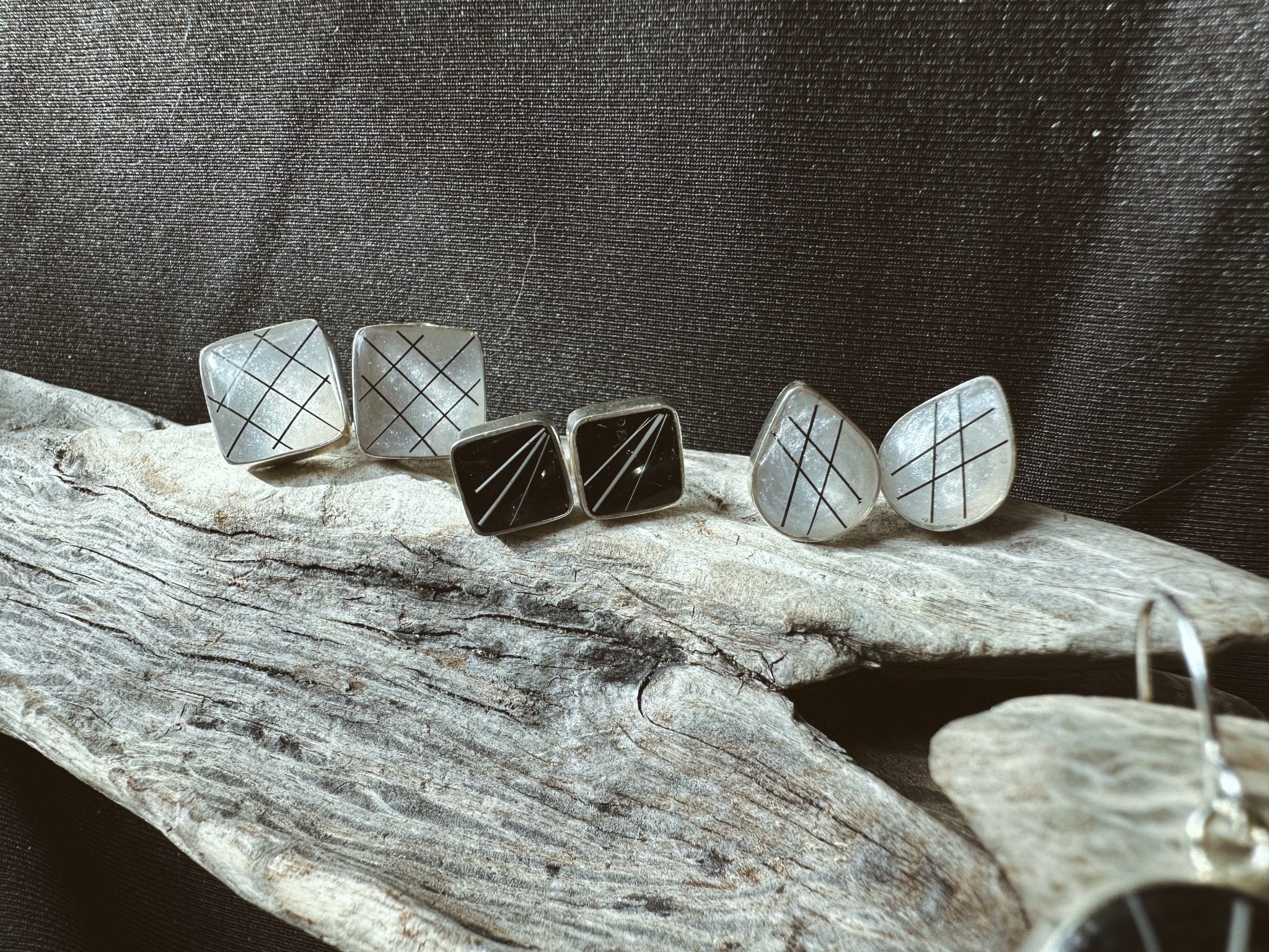 Sterling Silver Pet Keepsake/Memorial Stud Earrings - Fallen Whiskers