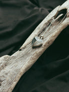 Sterling Silver Split Heart Pet Keepsake/Memorial Pendant - Fallen Whiskers