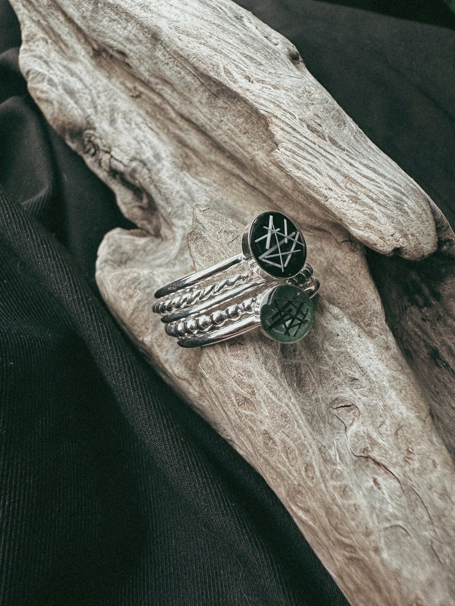 Sterling Silver Whiskie Stacker Pet Keepsake/Memorial Ring - Fallen Whiskers