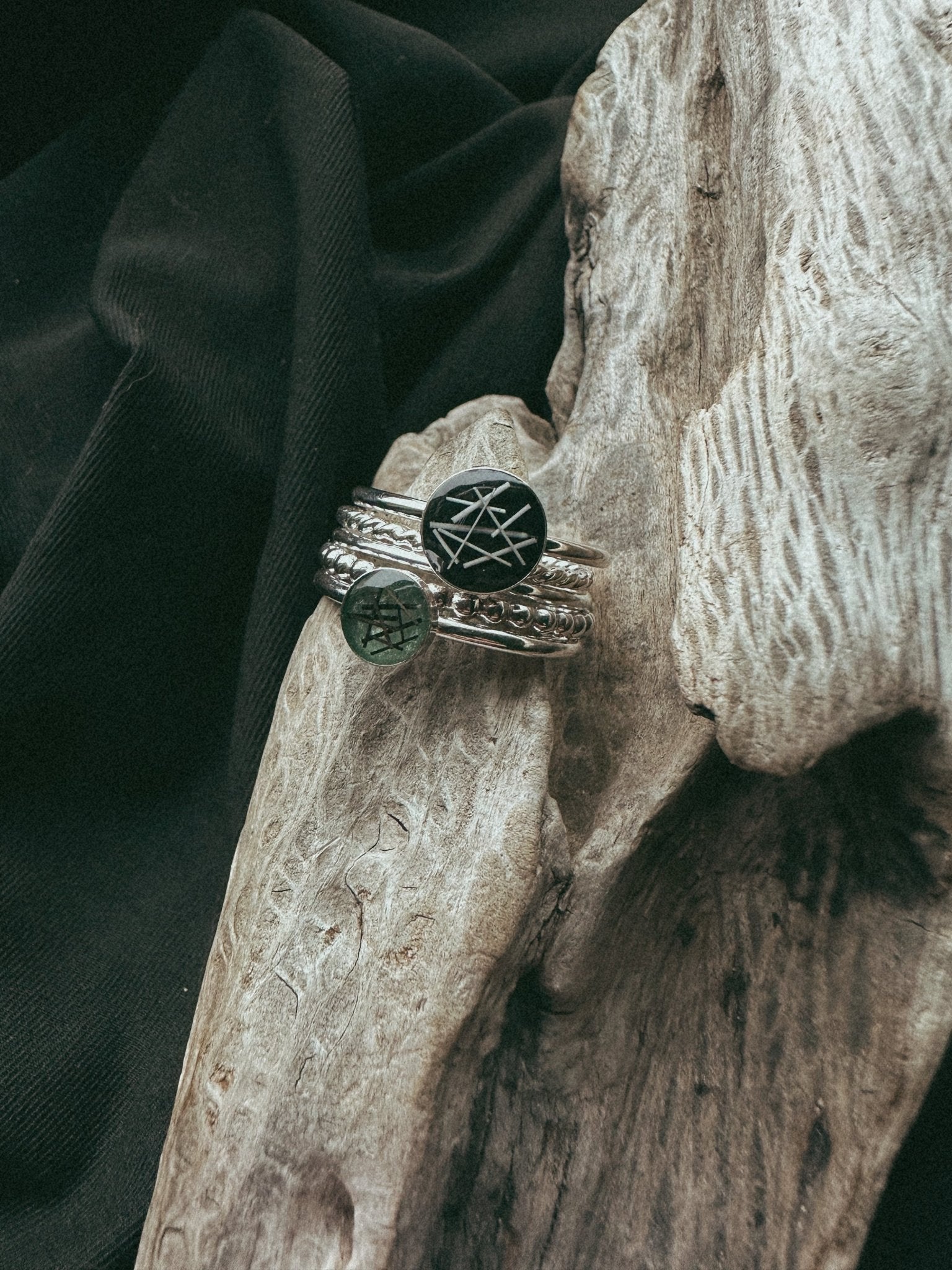 Sterling Silver Whiskie Stacker Pet Keepsake/Memorial Ring - Fallen Whiskers