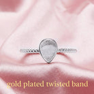 Teardrop Shaped Pet Keepsake/Memorial Ring - Fallen Whiskers