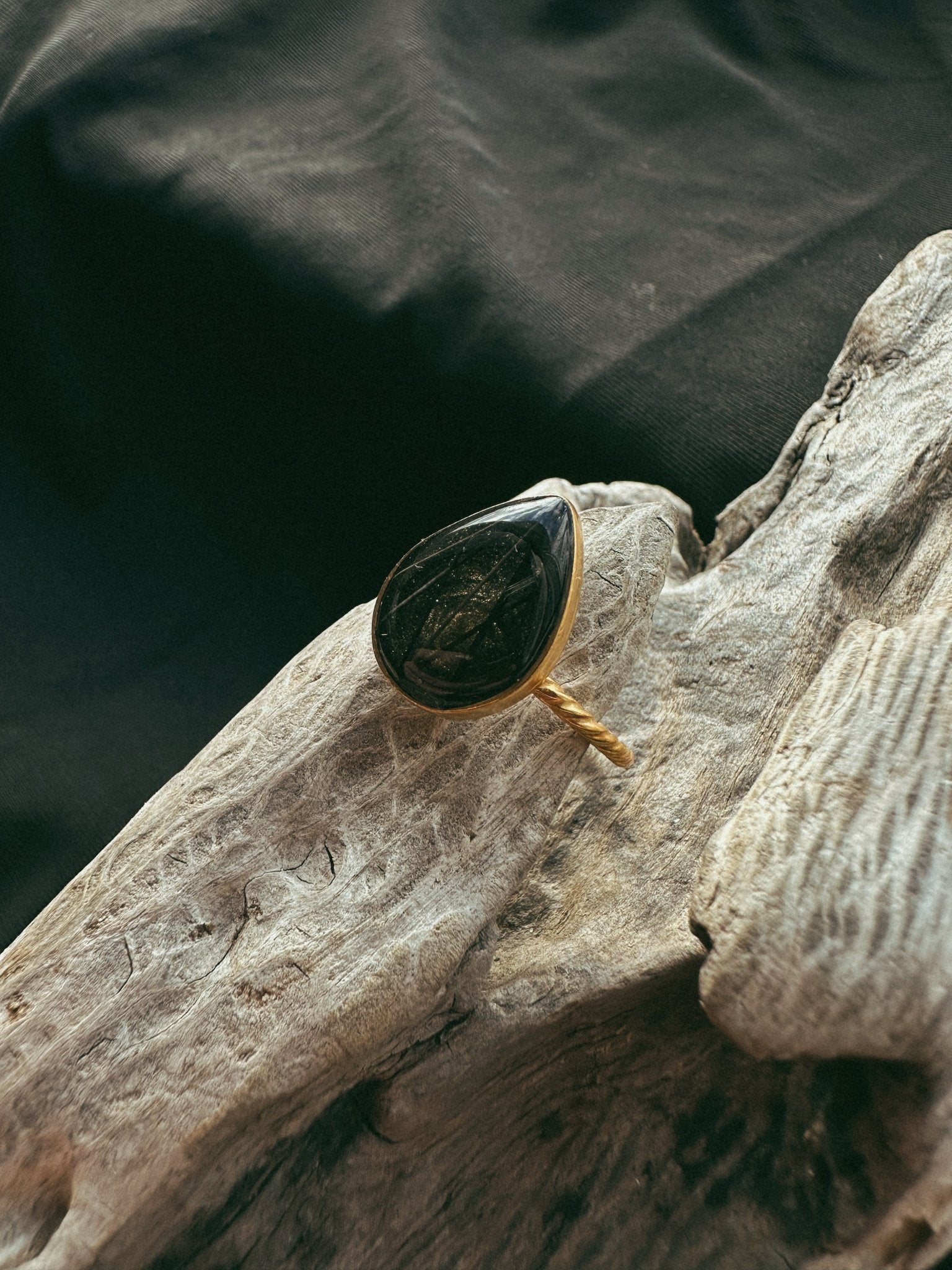 Teardrop Shaped Pet Keepsake/Memorial Ring - Fallen Whiskers