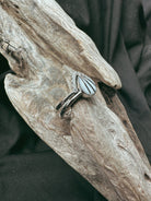 Teardrop & Stone Stacker Pet Keepsake/Memorial Ring - Fallen Whiskers